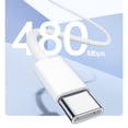 thumbnail image 3 of Cable iBox Tipo-C A Tipo-C, 2m, 60W, Trenzado, Blanco, 3 of 7