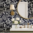 thumbnail image 4 of S4Sassy Vintage Botanical Wallpaper - Blue Wall Covering, 25" X 60" Self-Adhesive Vinyl Walls Paper, Wall Wrap, Easy Diy Walls Covering For Farmhouse Bedroom, Living Room, Cabinets, Living Spaces, 4 of 9
