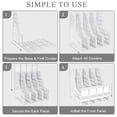 thumbnail image 5 of SAYEEC Gray Plastic 4-Compartment Vertical Desk File Organizer, Magazine & Document Storage for Office Home, 5 of 7