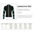 thumbnail image 7 of iEFiEL Girls Stand Collar Athletic Workout Tops Stripes Long Sleeve Sports Jacket Gym Running Zippered Coat Light Blue 12, 7 of 7