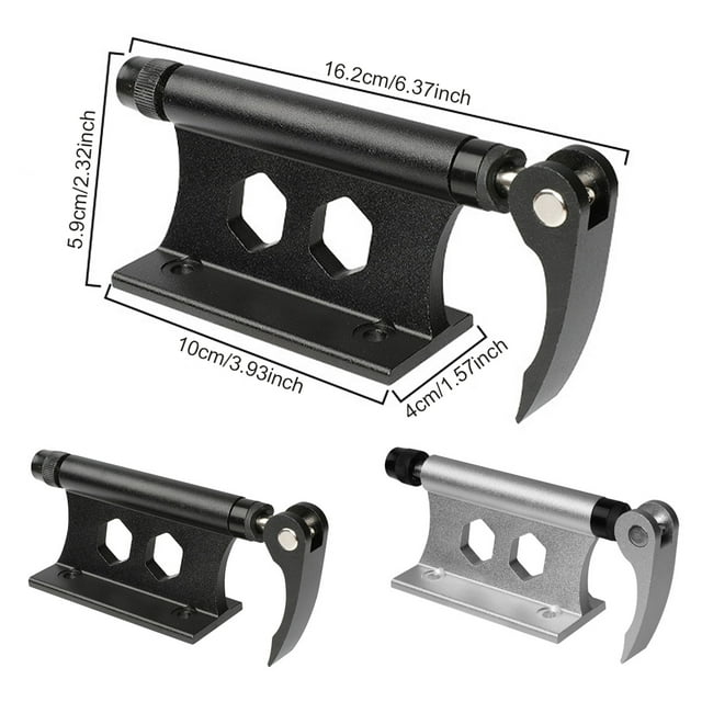 Mountain Bicycle Front Fork Rack Aluminum Alloy Mount Holder Car-mounted Installation Mount Holder Cycle Modified Lock Bracket Accessory Truck Silver