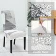 thumbnail image 3 of Chair Covers for Dining Room Set of 6 Stretch Dining Chair Covers Spandex Kitchen Chair Slipcovers Removable Washable Parson Chair Slipcovers(6Pcs,White Lines), 3 of 6