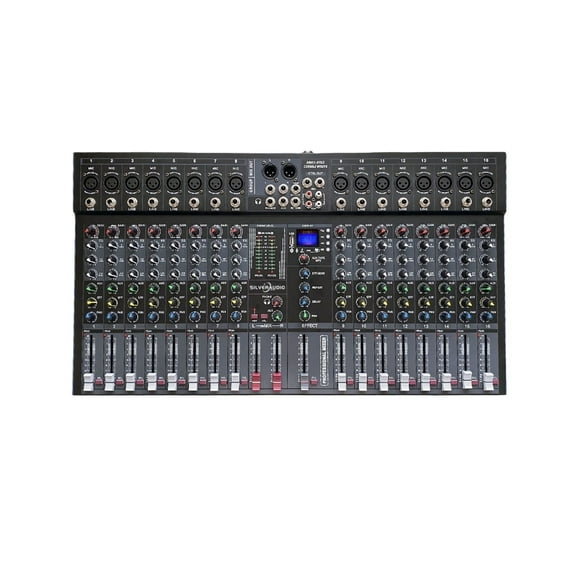 Professional 16-Channel Mixer Single Output BT With Effect Reverb Can Be Used For Singing Performances ,Easy to Operate