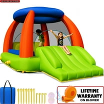 Sportspower My 1st Climb N Play Inflatable Bounce House for Kids with Slide, 104" x 149" x 80", Anchor Kit & 450W Blower Included