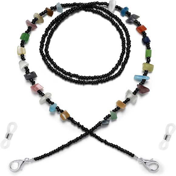 Estbridge Eyeglass Chain Strap Holder Cord Eyewear Retainer Crimmy Reading Eyeglass Necklace