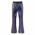thumbnail image 5 of RYDCOT Men's Stylish Stage Performance Elastic Waistband Flared Pants Shiny Sequins Long Trousers Blue, 5 of 9
