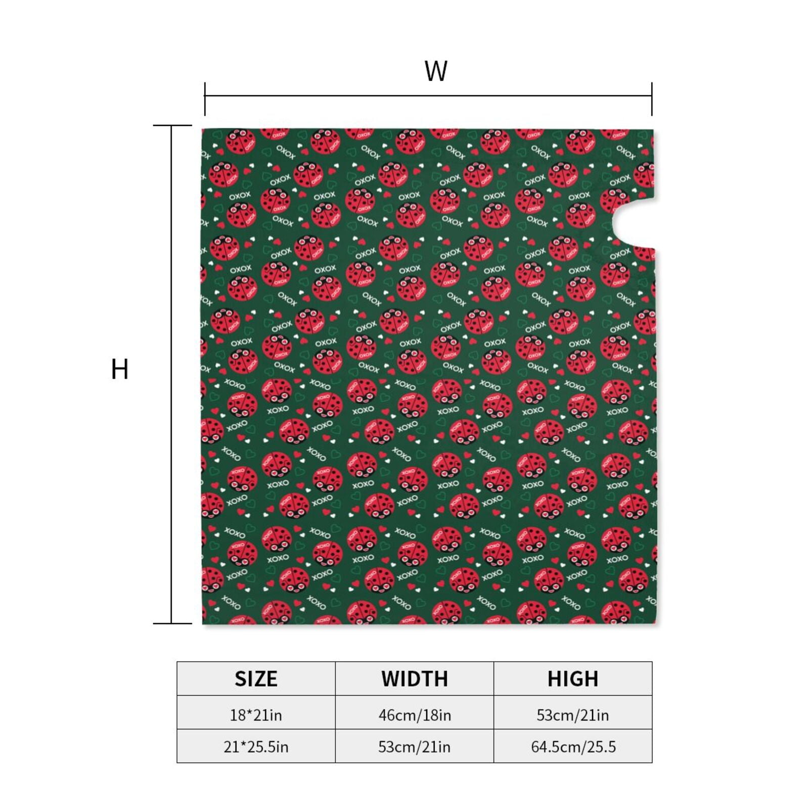 Logiee Ladybugs In Love Print Post Letter Box Wrap Decor, Mailbox Cover Suitable for Standard Mailbox and Large Size Mailbox,Outdoor Yard Decoration-25.5x21 in