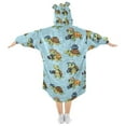 thumbnail image 2 of joogoo Wearable Blanket Hoodie for Cute Turtle Camera Flannel Sherpa Pocket 3-14 YR S, 2 of 7