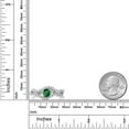 thumbnail image 3 of Gem Stone King 0.94 Ct Round Green Nano Emerald 925 Sterling Silver Infinity Ring (Size 5), 3 of 3