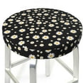 thumbnail image 3 of Kdxio Daisy Print Stool Covers Round,Stretch Round Bar Stool Covers Washable Bar Stool Cushion Slipcover for 12-15 Inch Chair, 3 of 7