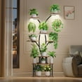 thumbnail image 7 of Behome Plant Stand with Adjustable Grow Lights, 7 Tiered Indoor Metal Plant Shelf, 66" Tall Plant Flower Holder for Home, Patio, 7 of 7