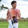 thumbnail image 3 of Fotbe Makeup Brush on Pink Glitter Camiseta Polo de Golf para Hombre con Estampado – Camisa Deportiva Transpirable con Cuello Abotonado-Large, 3 of 6