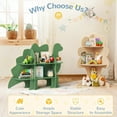 thumbnail image 3 of Curipeer 2-Tier Kids Bookshelf,Toy Storage Organizer for Kids Room - Green Dinosaur, 3 of 8