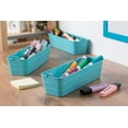 thumbnail image 6 of Mainstays 3-Pack Flexible Plastic Drawer Organizer Storage Bins, Kitchen Drawer, Desk Drawer and Bathroom Drawer Organizer Containers, Green, 10.4" x 3.2" x 2.9", 6 of 10