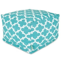 Majestic Home Goods Ottoman Pouf Trellis Teal