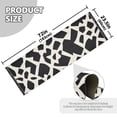 thumbnail image 3 of Black and White Leopard Prints Bedroom Runner Rug 2'x 6' Non Slip Carpet Indoor Home Area Rug Living Room, 3 of 8