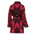thumbnail image 2 of Pink Rose Kaleidoscope Women Bathrobe One Size Univeral Fits, Flower Floral Fashion Lightweight Plush Fleece Long Robe For Women, 2 of 3