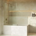 thumbnail image 6 of Voltaire 24 x 58 Frameless Pivot 3/8 in. (10mm) Ultra Clear Tempered Glass Tub Door with Gold Brushed Hardware, 6 of 6