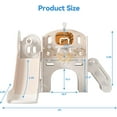 thumbnail image 7 of Wanan Toddler Slide Set, 8-in-1 Indoor Outdoor Playset for Age 1+, Beige, 7 of 7