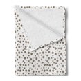 thumbnail image 2 of Brown Soft Flannel Fleece Blanket, Big and Small Drop Like Spots on White Background Vintage Style Old Fashioned Design, Cozy Plush for Indoor and Outdoor Use, 50" x 70", Cocoa White, by Ambesonne, 2 of 5