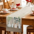 thumbnail image 5 of Bottles and Plants Table Runner 90 Inches Long Farmhouse Dress Scarves, Farmhouse Country Rustic Brown Wooden Plank Dining Tablerunner for Coffee Table/Kitchen Island/Party Décor, 13" x 90", 5 of 8