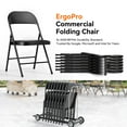 thumbnail image 3 of Furnibear 6 Pack Folding Chairs, Leather Padded Cushion Chairs with Comfortable Cushion and Stainless Steel Frame for Home and Office, for Indoor and Outdoor Events,Black, 3 of 11
