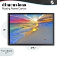thumbnail image 4 of Stupell Industries Tropical Prismatic Rainbow Sunset Beach Black Floating Frame Canvas Art, 25 x 17, by Eszra Tanner, 4 of 8