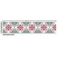 thumbnail image 3 of Floral Upholstery Fabric by the Yard, Rhythmic Eastern European Flower Mosaic Tiles Inspired Motifs, Decorative Fabric for DIY and Home Accents, Jade Green Pale Fuchsia by Ambesonne, 3 of 5