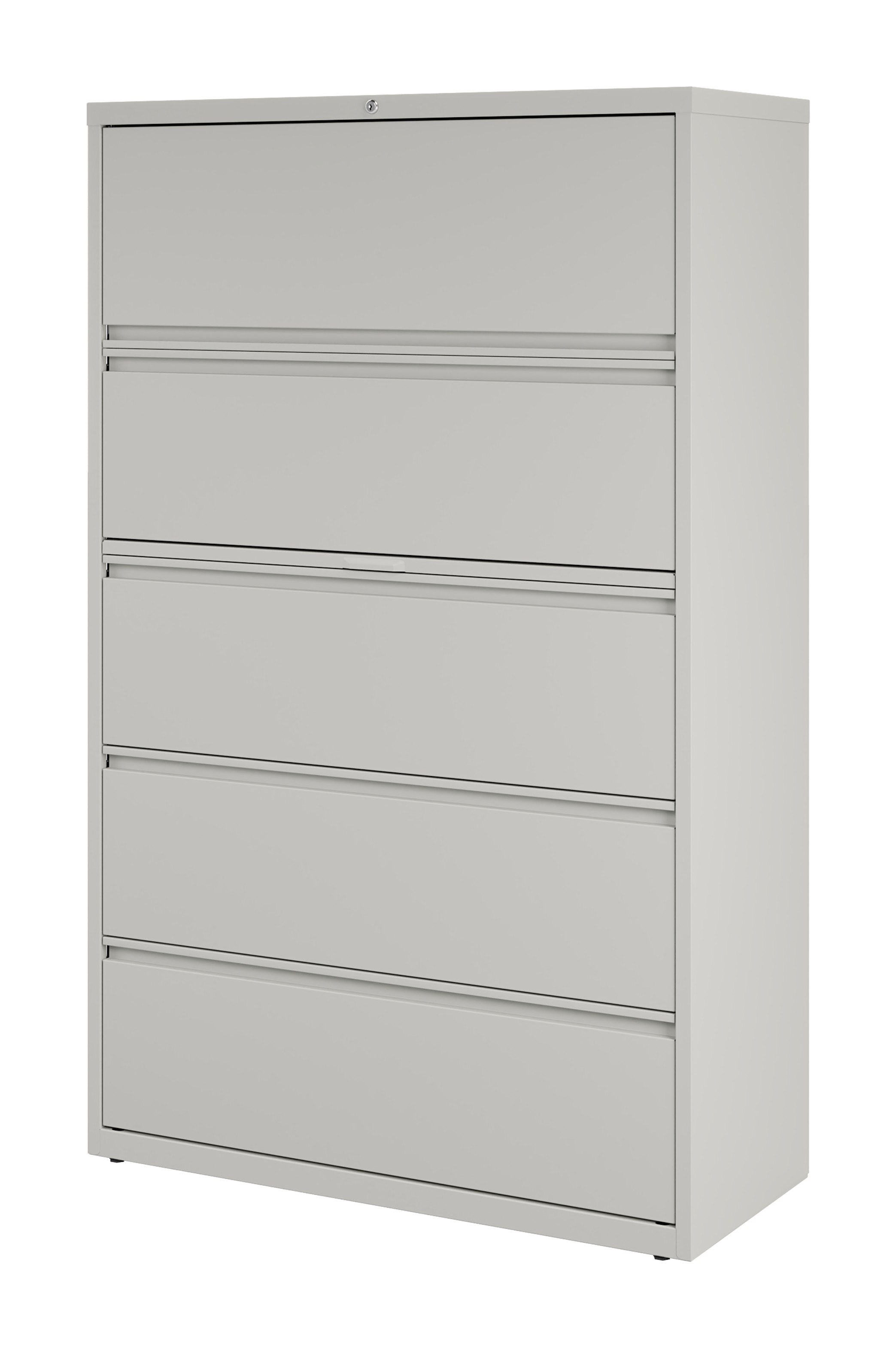 Hirsh 42 inch Wide 5 Drawer Metal Lateral File Cabinet for Home and Office, Holds Letter, Legal and A4 Hanging Folders, Gray - image 3 of 10