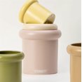 thumbnail image 5 of Macetas de cerámica simple con fondo de boca de botella engrosada con orificios de drenaje Macetas Modelos pequeños Plantas suculentas de color sólido Macetas verdes en macetas, 5 of 5