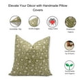 thumbnail image 4 of Fabdivine Block Print Throw Pillow Cover, 14x20 Inch Thick Linen Handmade Cushion Cover, Floral Print Boho Design Green Pillow Cover for Sofa and Couch, 4 of 5