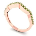 thumbnail image 2 of 0.23 ctw Wedding Band for Women - 18K Rose Gold Natural Peridot Stackable Eternity Ring, 2 of 6
