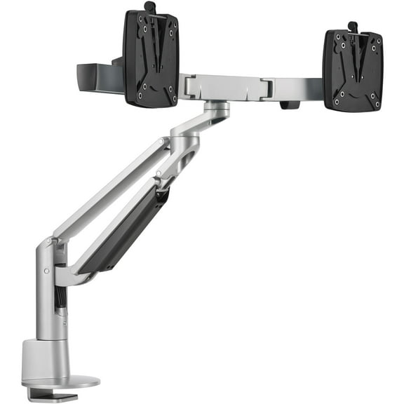 Novus CLU Plus X2 c HD Monitor Arm Set for 2 Screens, Easy Alignment, 3-in-1 Mount, Silver