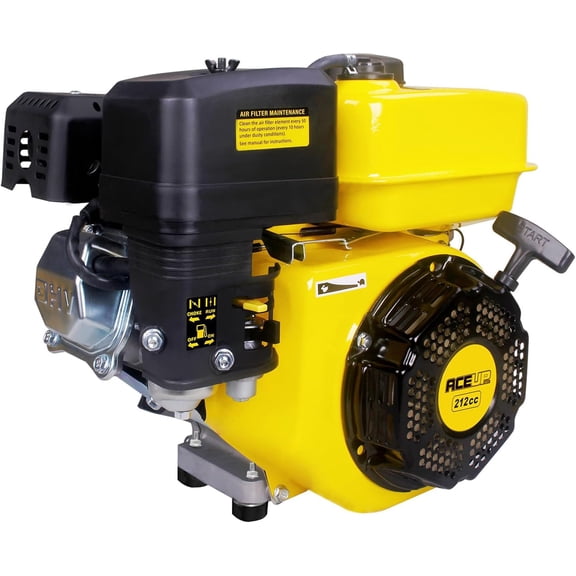 Aceup Energy 7HP 212cc Gas Engine Horizontal Shaft, 4 Stroke OHV Gas Motor, Shaft 3/4" (19mm) Diameter Recoil Start