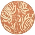 thumbnail image 2 of Safavieh Courtyard Crystal Floral Indoor/Outdoor Area Rug, Terracotta/Natural, 6'7" x 6'7" Round, 2 of 7