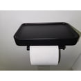 thumbnail image 7 of Matte Black Toilet Paper Holder with Shelf, Fits Mega Rolls, Rustproof Stainless, 7 of 7