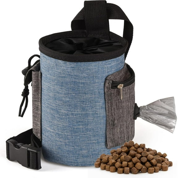 Dog Treat Pouch for Training β Pet Walking Snack Bag with Poop Bag Holder, Waist & Shoulder Strap, Included, Hiking & Outdoor Dog Accessories(1pcs-L)