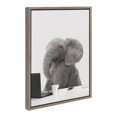 thumbnail image 2 of Kate and Laurel Sylvie I’m Eleanor, the CEO Framed Canvas Wall Art by The Creative Bunch Studio, 18x24 Gray, Fun Animal Office Art for Walls, 2 of 8