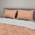 thumbnail image 2 of Orange Comforter & Sham Bedding Set, Groovy Soft Toned Vintage Geometric Triangles Skewed Squares Tile, 3 pcs Duvet Set Microfiber Filling Quilt, 5 Sizes, Pale Orange Ivory, by Ambesonne, 2 of 4