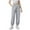 Gray, variant on Joggers for Girls Elastic Waisted Soft Cotton Drawstring Sweatpant with Pocket Solid Casual Sport Pants (170, White)