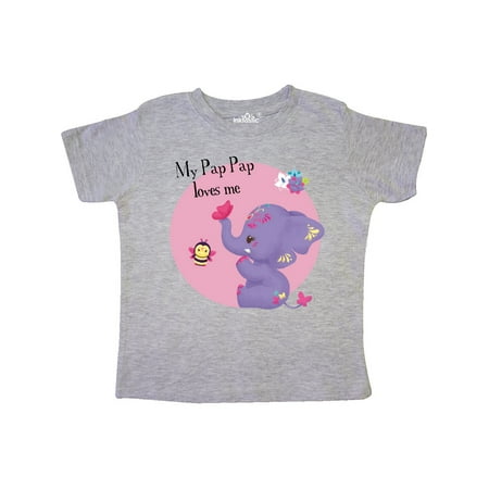 

Inktastic Pap Pap loves me Pink Purple Elephant Cute Gift Toddler Boy Girl T-Shirt