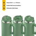 thumbnail image 4 of RTIC 64 oz Ceramic Lined Insulated Road Trip Tumbler, Leak-Resistant Lid, Sage, 4 of 9