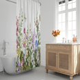 thumbnail image 2 of Wildflowers Shower Curtain Sets,Green Plants Flowers Bathroom Curtains,Modern Minimalist Art Bath Curtain,Waterproof Fabric with 12 Hooks 72x72 Inches, 2 of 6