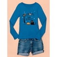 thumbnail image 3 of Funny Halloween Doodles Long Sleeve Toddler -Image by Shutterstock,  4 Toddler, 3 of 4
