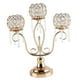 thumbnail image 4 of Portavelas de cristal de cristal Candelabros de 3 brazos para la decoración de la fiesta de Navidad, 4 of 9
