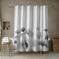 thumbnail image 4 of Creative Products Gray Painted Flowers 71x74 Shower Curtain, 4 of 7