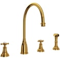 thumbnail image 1 of Perrin And Rowe U.4735X-2 Georgian Era 1.8 GPM Kitchen Faucet - Brass, 1 of 5