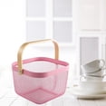 thumbnail image 3 of AMLESO Mesh Basket Multi-functional Hanging Basket for KItchen Bathroom Bedroom Sundries Storage Pink, 3 of 8