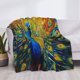 thumbnail image 3 of Fotbe Peacocks Manta de Franela con Estampado, Manta Ultrasuave para Cama, Sofá, Auto, Hipoalergénica y Antibolitas-80"x60", 3 of 6