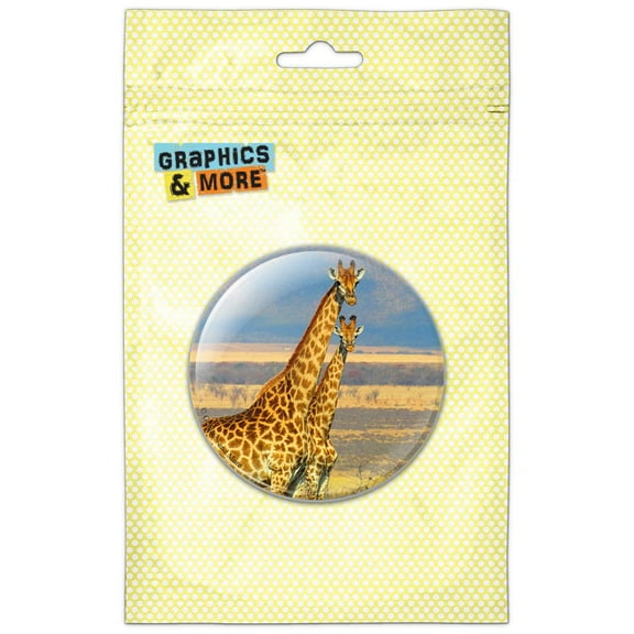 Giraffes in Africa Pinback Button Pin Badge